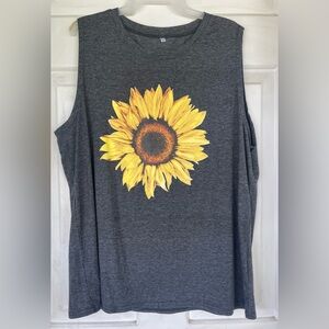 Sleeveless Sunflower Tshirt